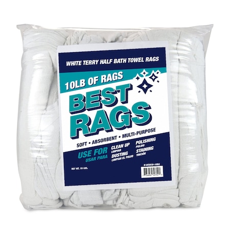 Monarch W50CB Wall Washing Terry Wipers White - 10lb Bag N-W50CB-10BG